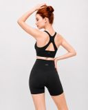  Set Đồ Tập Yoga Luxury Hibi Sports H138 - Áo Bra Khoét Lưng Tam Giác - Kèm Mút Ngực 