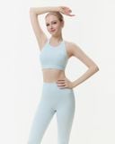  Set Đồ Tập Yoga Luxury Hibi Sports H138 - Áo Bra Khoét Lưng Tam Giác - Kèm Mút Ngực 