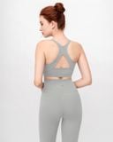  Set Đồ Tập Yoga Luxury Hibi Sports H138 - Áo Bra Khoét Lưng Tam Giác - Kèm Mút Ngực 