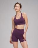  Set Đồ Tập Yoga Gym Hibi Sports H148 Áo Bra 4 Dây Thun Ngang, Kèm Mút Ngực 