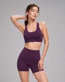  Set Đồ Tập Yoga Gym Hibi Sports H148 Áo Bra 4 Dây Thun Ngang, Kèm Mút Ngực 
