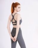  Set Đồ Tập Yoga Gym Hibi Sports H152 Kiểu Áo Bra Phối V, Lưng Xoắn Nơ, Kèm Mút Ngực 