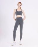  Set Đồ Tập Yoga Gym Hibi Sports H152 Kiểu Áo Bra Phối V, Lưng Xoắn Nơ, Kèm Mút Ngực 