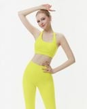  Set Đồ Tập Yoga Gym Hibi Sports H161 Kiểu 4 Dây Đan Nơ Cổ Tròn, Kèm Mút Ngực 