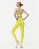  Set Đồ Tập Yoga Gym Hibi Sports H161 Kiểu 4 Dây Đan Nơ Cổ Tròn, Kèm Mút Ngực 