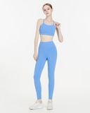  Set Đồ Tập Yoga Luxury Hibi Sports H184 kiểu áo bra 2 dây khoét lưng cách điệu kèm mút ngực, chất vải Hi Fabric 