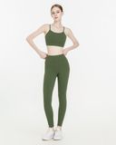  Set Đồ Tập Yoga Luxury Hibi Sports H184 kiểu áo bra 2 dây khoét lưng cách điệu kèm mút ngực, chất vải Hi Fabric 