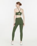  Set Đồ Tập Yoga Luxury Hibi Sports H184 kiểu áo bra 2 dây khoét lưng cách điệu kèm mút ngực, chất vải Hi Fabric 