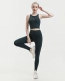  Set đồ tập Yoga Luxury Hibi Sports H186 kiểu áo croptop 4 dây đan chéo, kèm mút ngực, chất vải Hi Fabric 