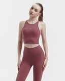  Set đồ tập Yoga Luxury Hibi Sports H186 kiểu áo croptop 4 dây đan chéo, kèm mút ngực, chất vải Hi Fabric 