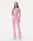  Set đồ tập Yoga Pilates Hibi Sports H188 kiểu áo croptop cổ tim quần ống loe xẻ trước, kèm mút 