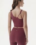  Set đồ tập Yoga Pilates Hibi Sports H188 kiểu áo croptop cổ tim quần ống loe xẻ trước, kèm mút 