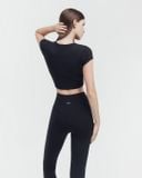  Set đồ tập Yoga Hibi Sports H190 kiểu áo croptop có tay, chất vải Luxury Hi Fabric, kèm mút 