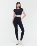  Set đồ tập Yoga Hibi Sports H190 kiểu áo croptop có tay, chất vải Luxury Hi Fabric, kèm mút 