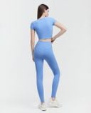  Set đồ tập Yoga Hibi Sports H190 kiểu áo croptop có tay, chất vải Luxury Hi Fabric, kèm mút 