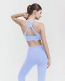  Set đồ tập Yoga Luxury Hibi Sports H191 kiểu áo bra cổ tim, kèm mút ngực, chất vải Hi Fabric, kèm mút 