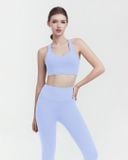  Set đồ tập Yoga Luxury Hibi Sports H191 kiểu áo bra cổ tim, kèm mút ngực, chất vải Hi Fabric, kèm mút 