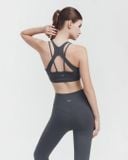 Set đồ tập Yoga Luxury Hibi Sports H191 kiểu áo bra cổ tim, kèm mút ngực, chất vải Hi Fabric, kèm mút 