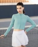  Áo Khoác Thể Thao Nữ Hibi Sports JA101 - Kiểu Tay Dài Có Khóa Kéo, Form Ôm Dáng 