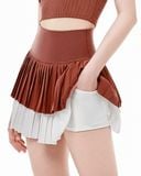  Váy Tập Pickleball Hibi Sports SK003, Kiểu Xếp Ly 2 Tầng, Chất Vải Xi Fabric Cao Cấp 