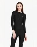  Áo bơi nữ Hibi Sports SS008 kiểu tay dài có khoá kéo, Có mút 