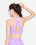  Áo bơi nữ Hibi Sports SS010 - Kiểu bra cổ yếm nhún bèo trắng, kèm mút 