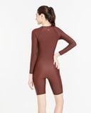  Đồ bơi liền thân Hibi Sports SS016 - Kiểu tay dài quần đùi phối 2 màu, kèm mút 