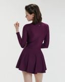  Đồ bơi liền thân Hibi Sports SS017 - Kiểu tay dài váy xòe phối 2 màu, kèm mút 