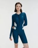  Đồ bơi liền thân Hibi Sports SS018 - Kiểu tay dài quần lửng phối 2 màu, kèm mút 