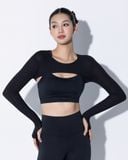  Áo Tank tập Yoga Gym Hibi Sports TA715 Kiểu tay dài nửa thân - Mặc ngoài áo bra 