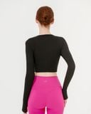  Áo Tank tập Yoga Gym Hibi Sports TA716 Kiểu khoét tròn cột dây, tay dài xỏ ngón - Mặc ngoài áo bra 