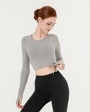  Áo Tank tập Yoga Gym Hibi Sports TA716 Kiểu khoét tròn cột dây, tay dài xỏ ngón - Mặc ngoài áo bra 