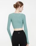  Áo Tank tập Yoga Gym Hibi Sports TA716 Kiểu khoét tròn cột dây, tay dài xỏ ngón - Mặc ngoài áo bra 