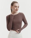  Áo tank tập Yoga Gym Hibi Sports TA717 Kiểu khoét tim mặc 2 mặt, tay dài xỏ ngón - Mặc ngoài áo bra 