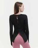  Áo tank tập Yoga Gym Hibi Sports TA718 Kiểu khoét lỗ xẻ tà, tay dài xỏ ngón - Mặc ngoài áo bra 