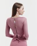  Áo tank tập Yoga Gym Hibi Sports TA718 Kiểu khoét lỗ xẻ tà, tay dài xỏ ngón - Mặc ngoài áo bra 