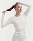  Áo tank tập Yoga Gym Hibi Sports TA718 Kiểu khoét lỗ xẻ tà, tay dài xỏ ngón - Mặc ngoài áo bra 