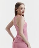  Áo Ba Lỗ Thể Thao Nữ Tập Yoga Gym Hibi Sports TS001 Kiểu Cổ Tim, Kèm Mút 