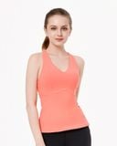  Áo Ba Lỗ Thể Thao Nữ Tập Yoga Gym Hibi Sports TS001 Kiểu Cổ Tim, Kèm Mút 