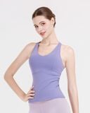  Áo Ba Lỗ Thể Thao Nữ Tập Yoga Gym Hibi Sports TS001 Kiểu Cổ Tim, Kèm Mút 