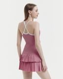  Váy Tập Pickleball Hibi Sports SK003, Kiểu Xếp Ly 2 Tầng, Chất Vải Xi Fabric Cao Cấp 