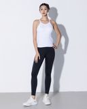  Áo ba lỗ thể thao nữ tập Yoga Gym Hibi Sports TS006 kiểu cổ yếm viền trắng thun gân, kèm mút ngực 