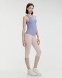  Áo ba lỗ thể thao nữ tập yoga Hibi Sports TS007 kiểu cổ tròn, kèm mút ngực 