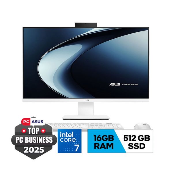 Máy tính để bàn All in one Asus V470VAK-WPE077W (Intel Core i7 13620H | 16GB | 512GB | Intel Graphic | 27 inch FHD | CAM/MIC | WF6E/BT/WL | KB&M | W11H | 2Y-OSS)