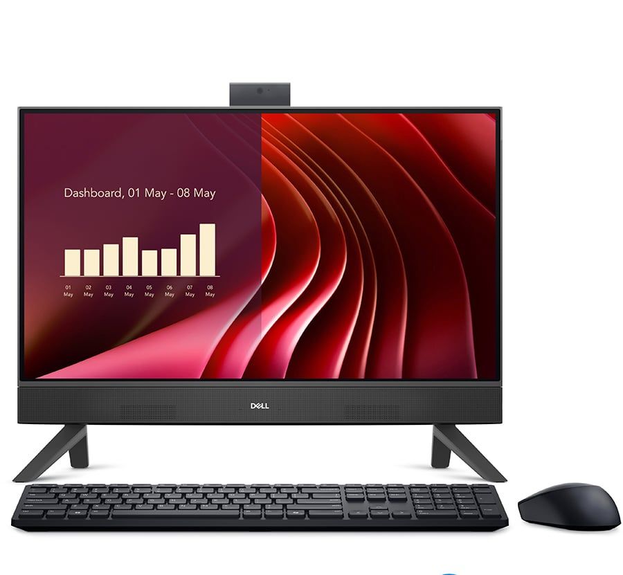 Máy tính bàn All in One Dell EC24250 42AIOEC24250-3 ( i5 1334U | 16GB DDR5 | 1TB SSD | 23.8 inch FHD non Touch | Keyboard and Mouse KM5221W | Wifi, Bluetooth | Windows 11 Home + Microsoft Office Home | Dell Care Plus 1Yrs )