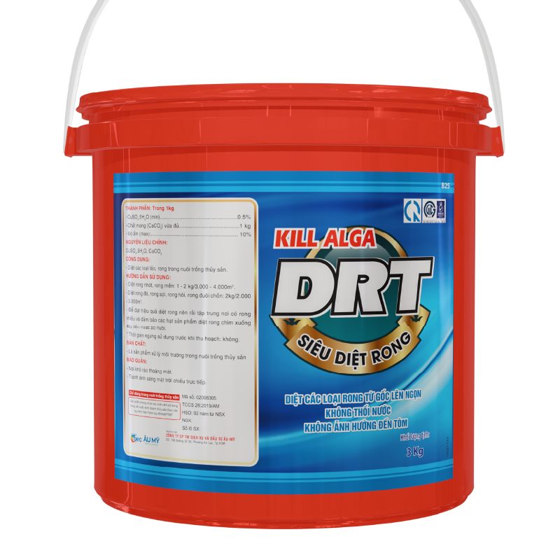 Kill Alga DRT - Diệt Rong đuôi chồn, rong đá, rong bún, rong nhớt không ảnh hưởng đến tôm