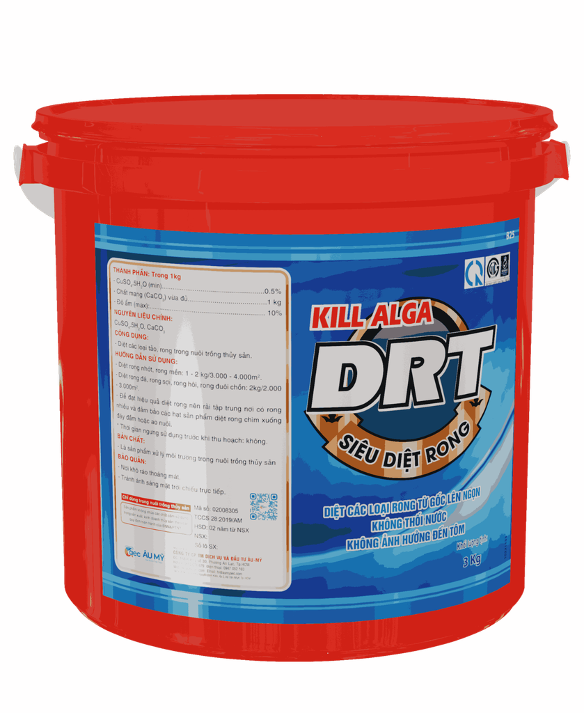  Kill Alga DRT - Diệt Rong đuôi chồn, rong đá, rong bún, rong nhớt không ảnh hưởng đến tôm 
