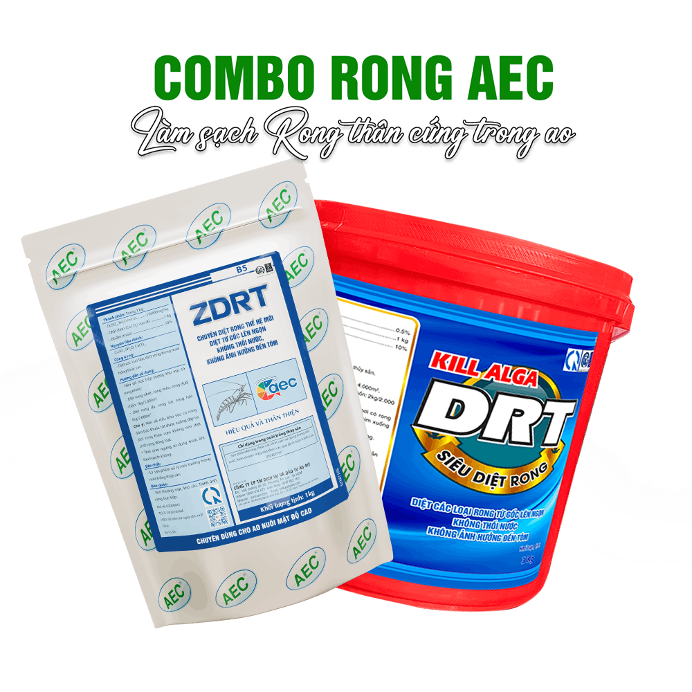 Combo xử lý rong trong ao tôm bằng ZDRT và Kill Alga DRT 