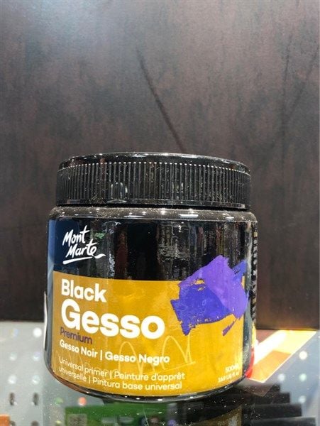  MM Black Gesso Tub 500ml 