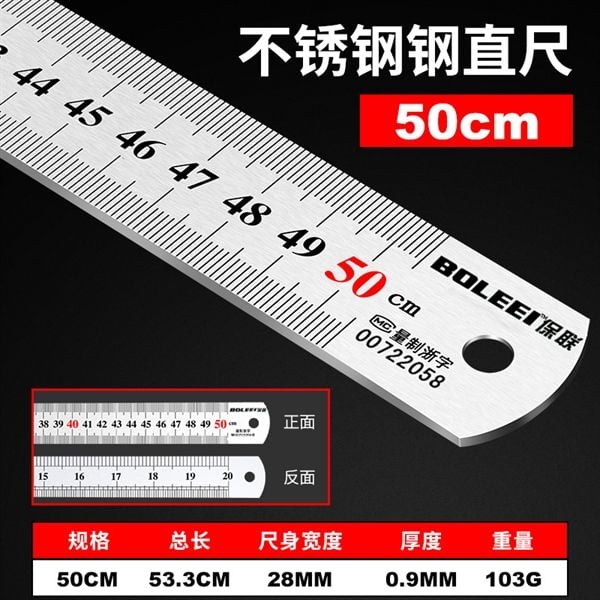  Thước Thép 50 cm 